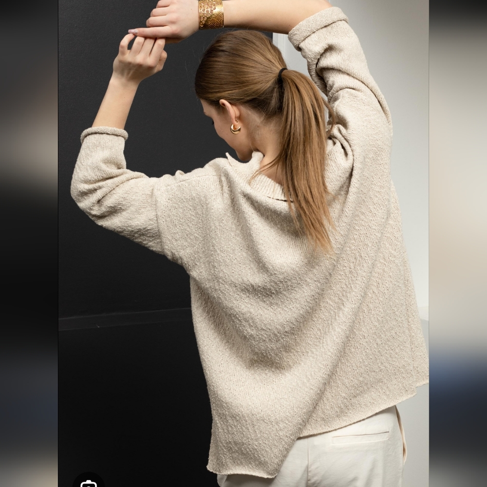Free People Knit V-Neck Sweater